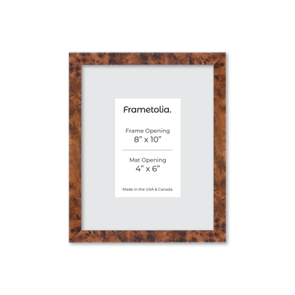 8" x 10" Amber Burlwood Verona Wall Frame