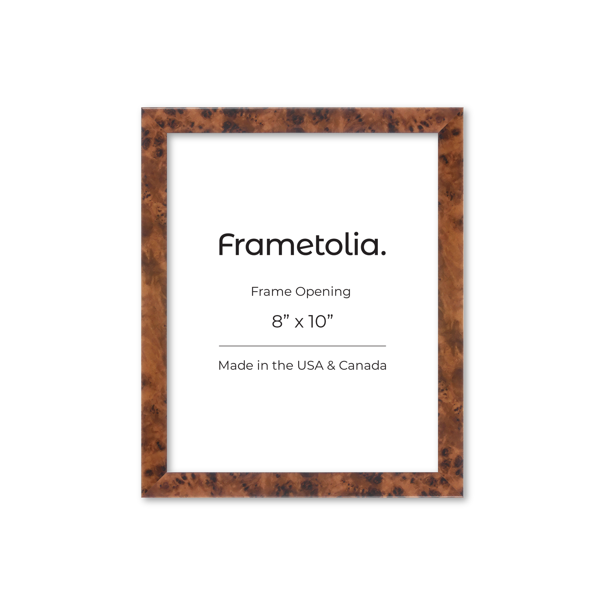 8" x 10" Amber Burlwood Verona Wall Frame