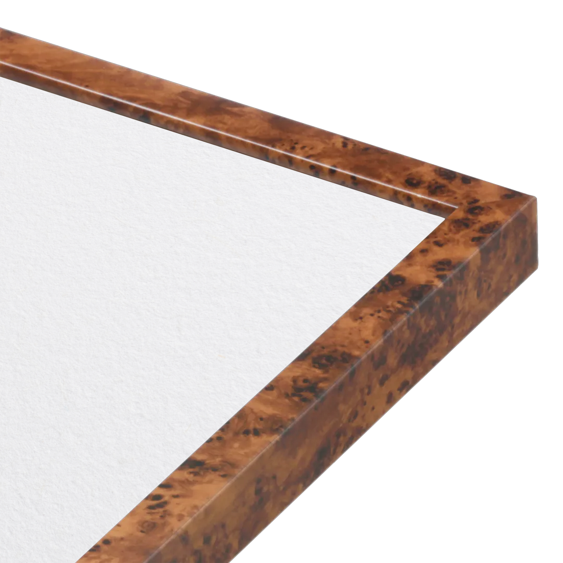 corner of the Amber Burlwood Verona Wall Frame