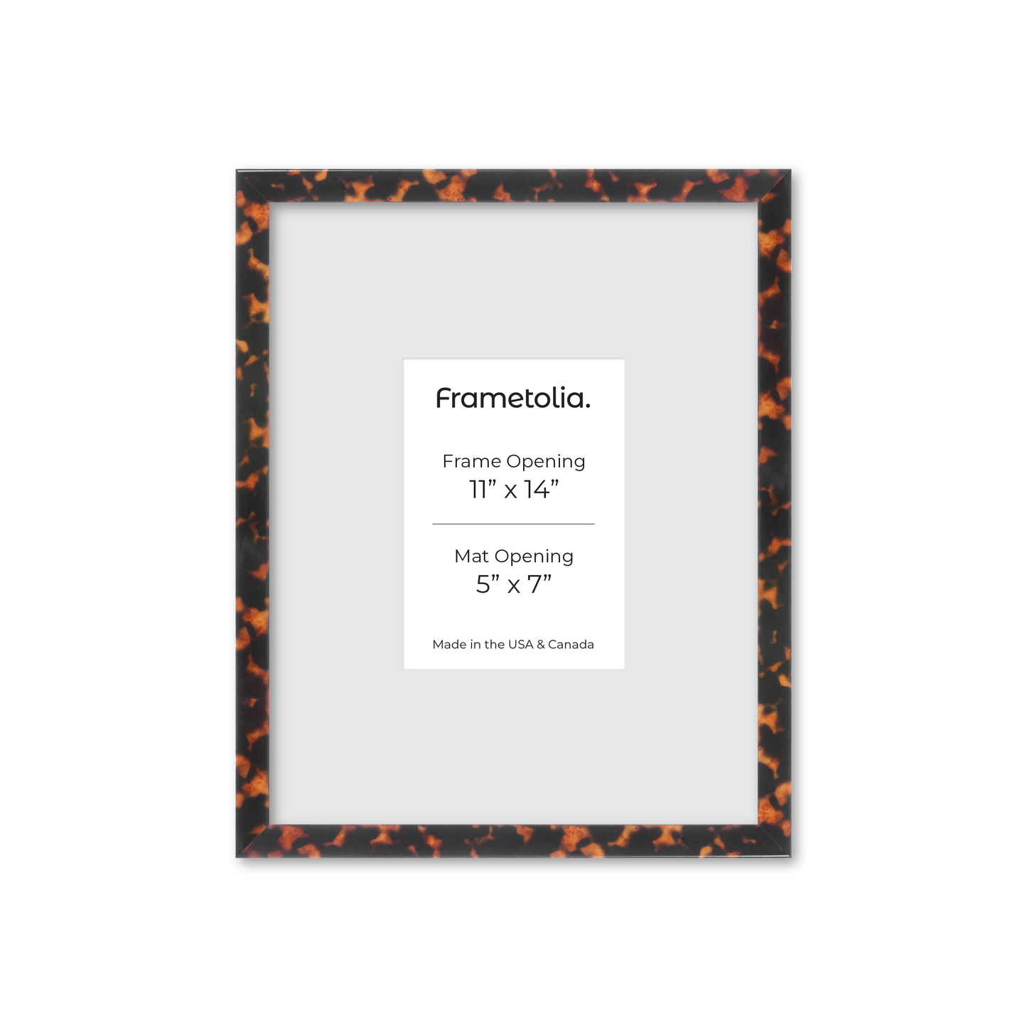 11" x 14" Tortoise Burlwood Verona Wall Frame