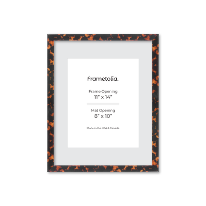 11" x 14" Tortoise Burlwood Verona Wall Frame