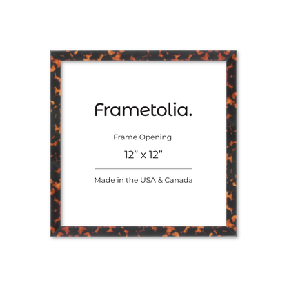 12" x 12" Tortoise Burlwood Verona Wall Frame