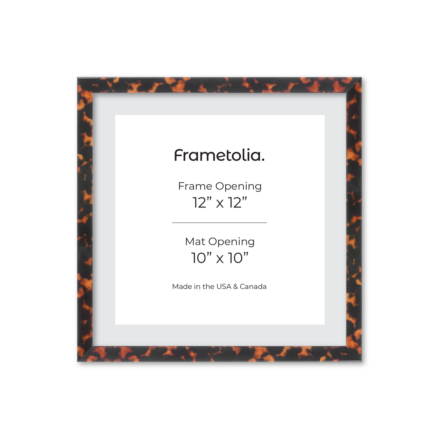 12" x 12" Tortoise Burlwood Verona Wall Frame