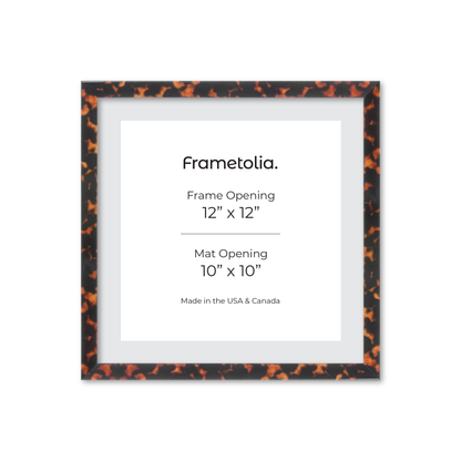 12" x 12" Tortoise Burlwood Verona Wall Frame
