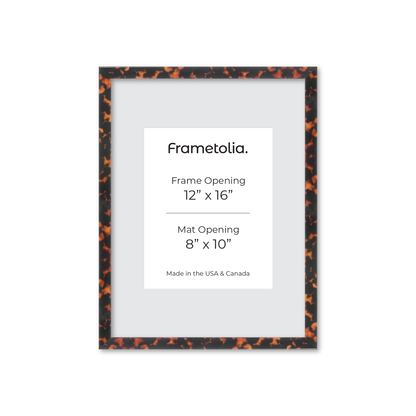 12" x 16" Tortoise Burlwood Verona Wall Frame