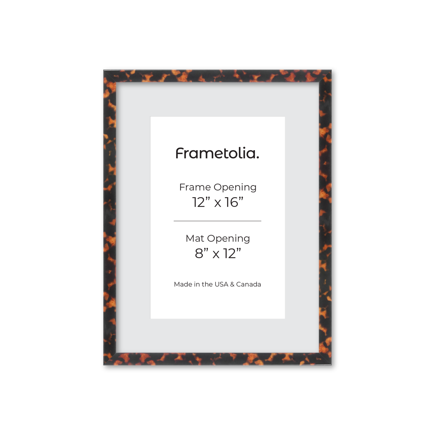 12" x 16" Tortoise Burlwood Verona Wall Frame