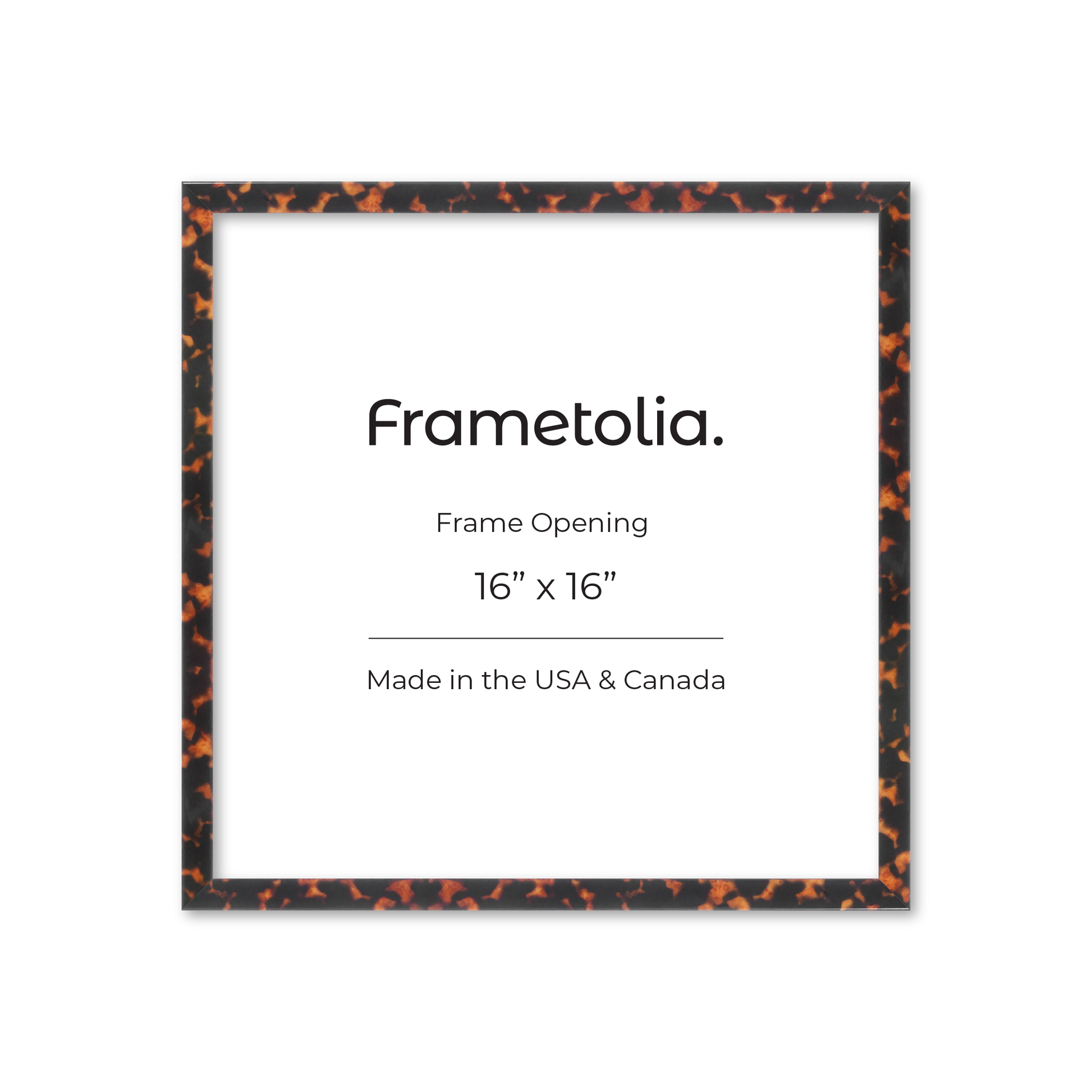 16" x 16" Tortoise Burlwood Verona Wall Frame