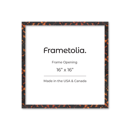 16" x 16" Tortoise Burlwood Verona Wall Frame