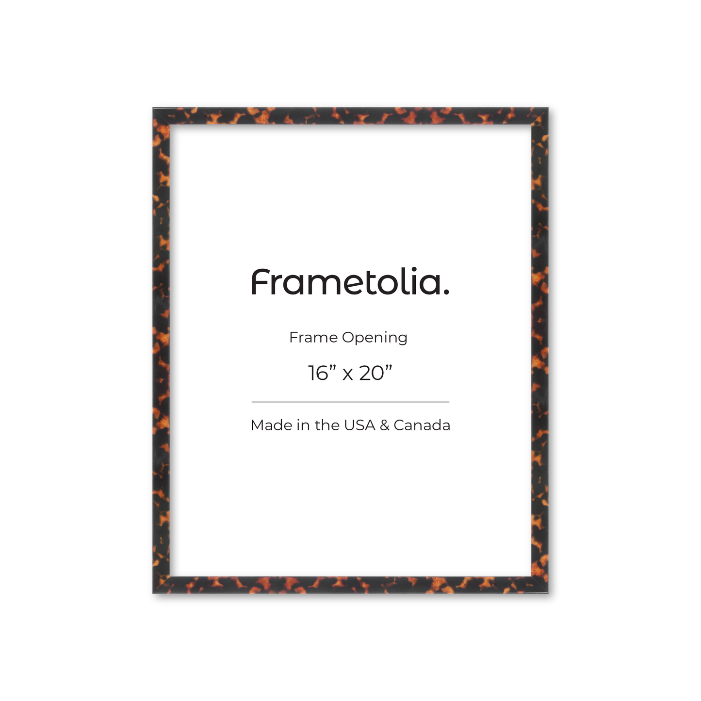 16" x 20" Tortoise Burlwood Verona Wall Frame