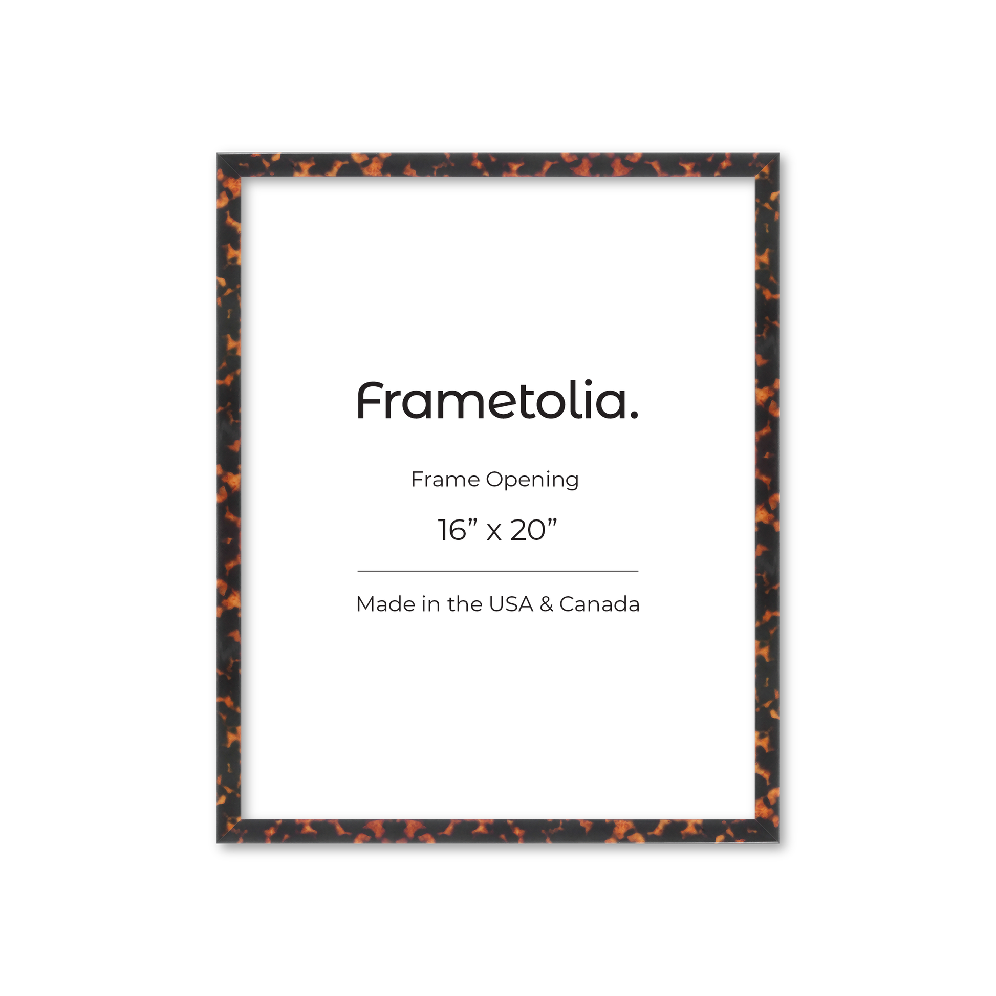 16" x 20" Tortoise Burlwood Verona Wall Frame