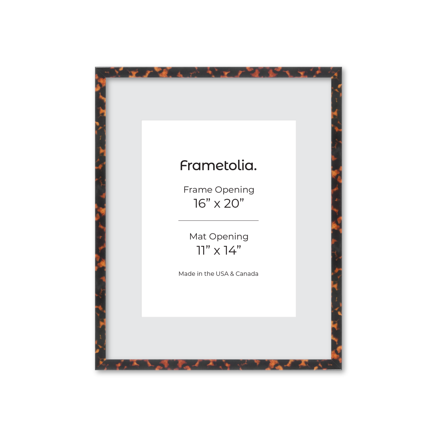 16" x 20" Tortoise Burlwood Verona Wall Frame