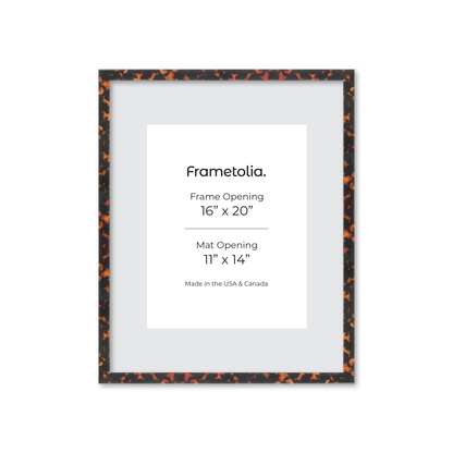 16" x 20" Tortoise Burlwood Verona Wall Frame