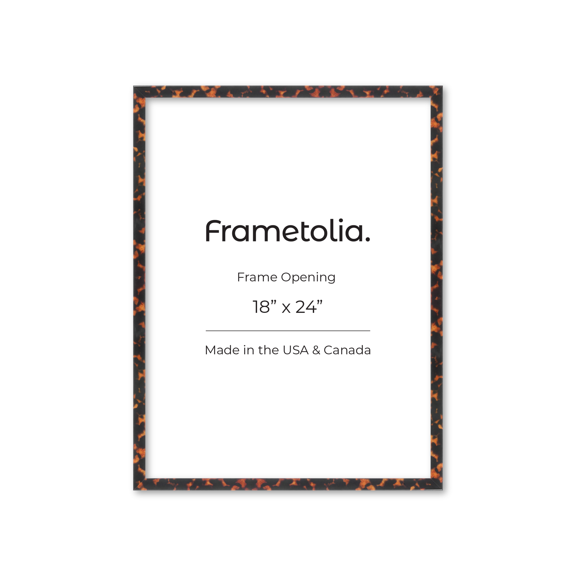 18" x 24" Tortoise Burlwood Verona Wall Frame