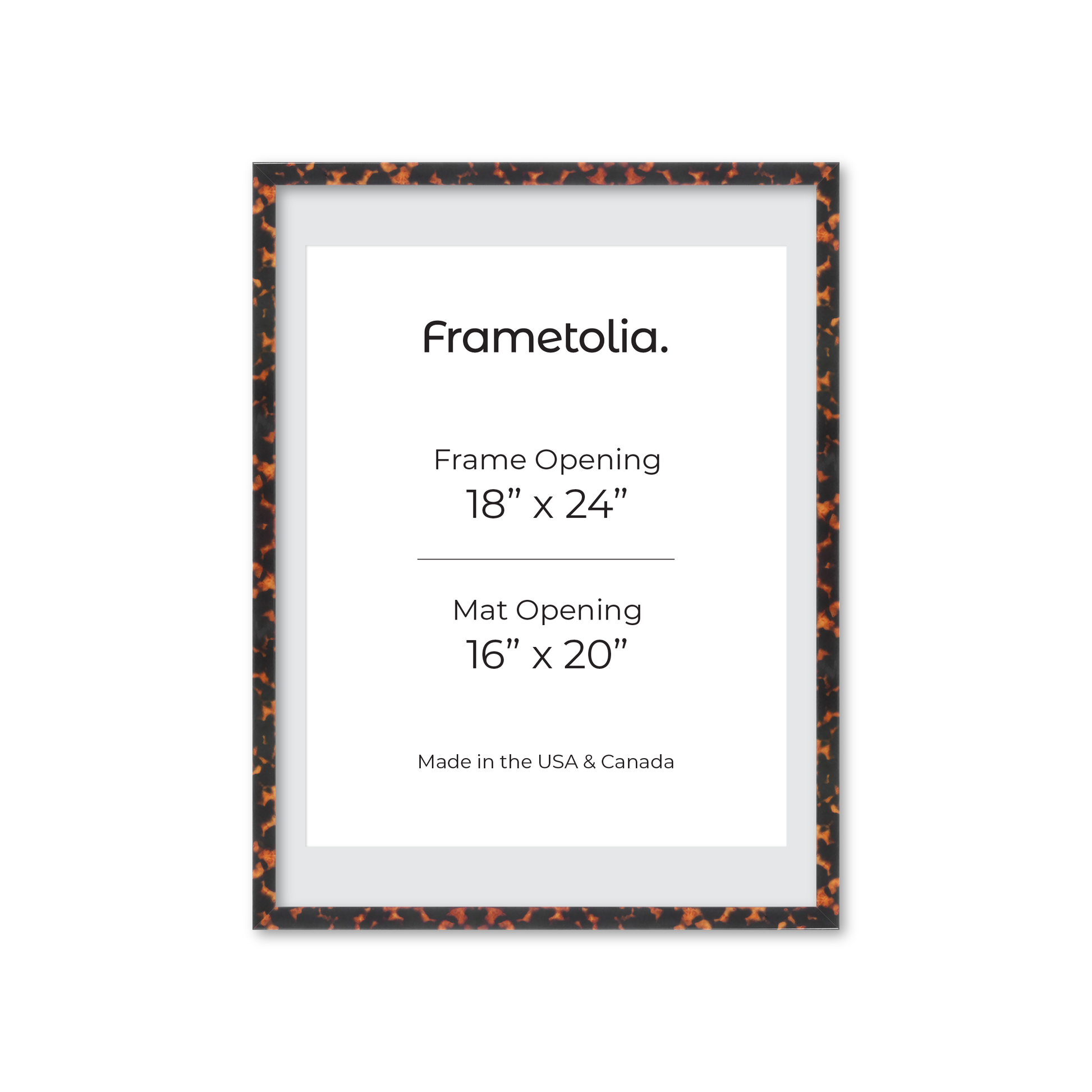 18" x 24" Tortoise Burlwood Verona Wall Frame