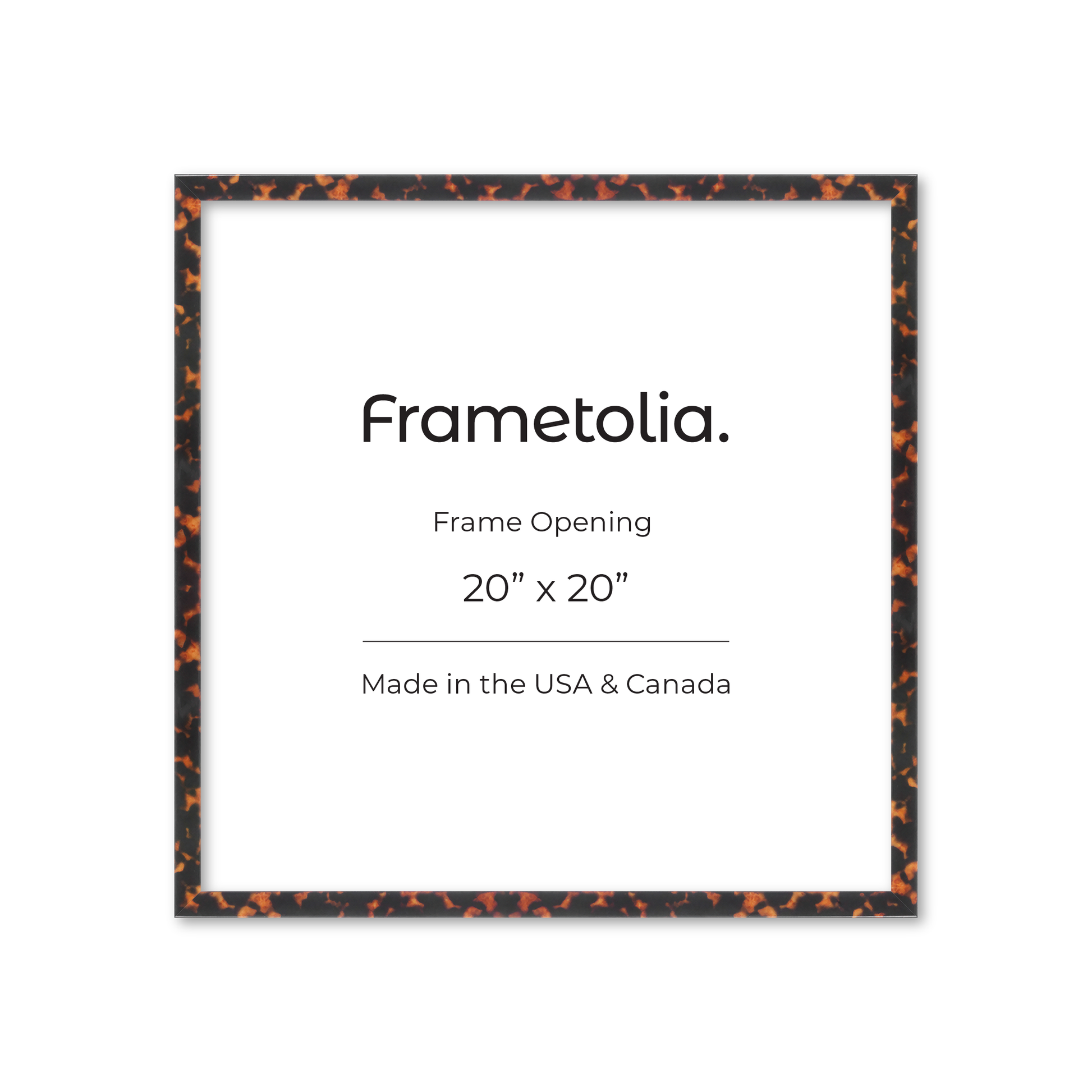 20" x 20" Tortoise Burlwood Verona Wall Frame