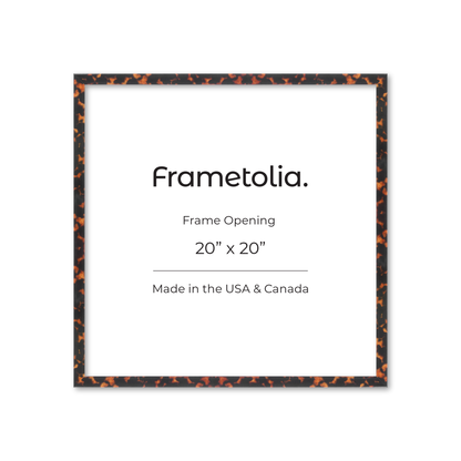 20" x 20" Tortoise Burlwood Verona Wall Frame