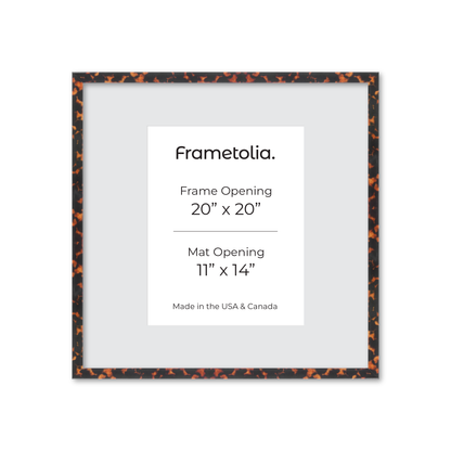 20" x 20" Tortoise Burlwood Verona Wall Frame