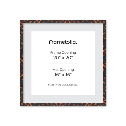 20" x 20" Tortoise Burlwood Verona Wall Frame