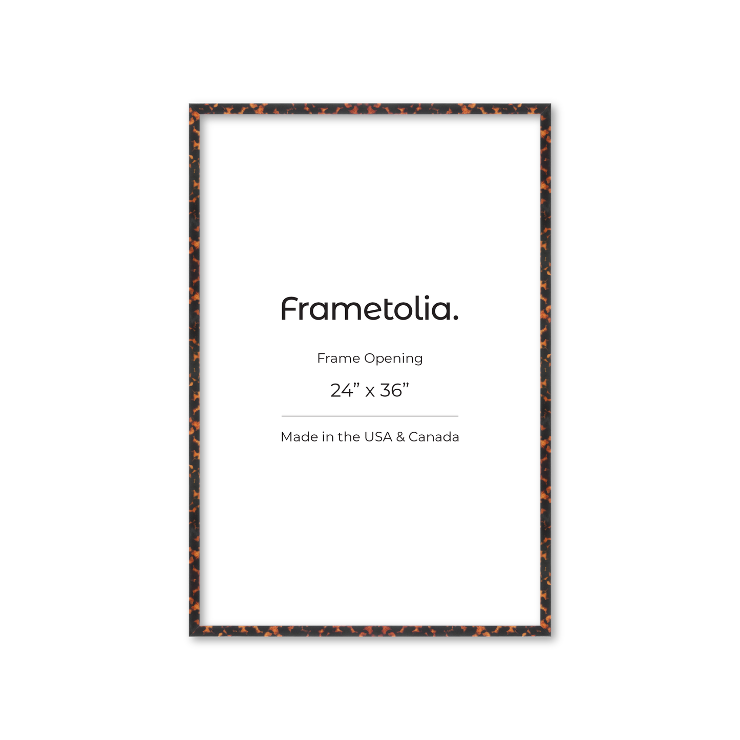 24" x 36" Tortoise Burlwood Verona Wall Frame