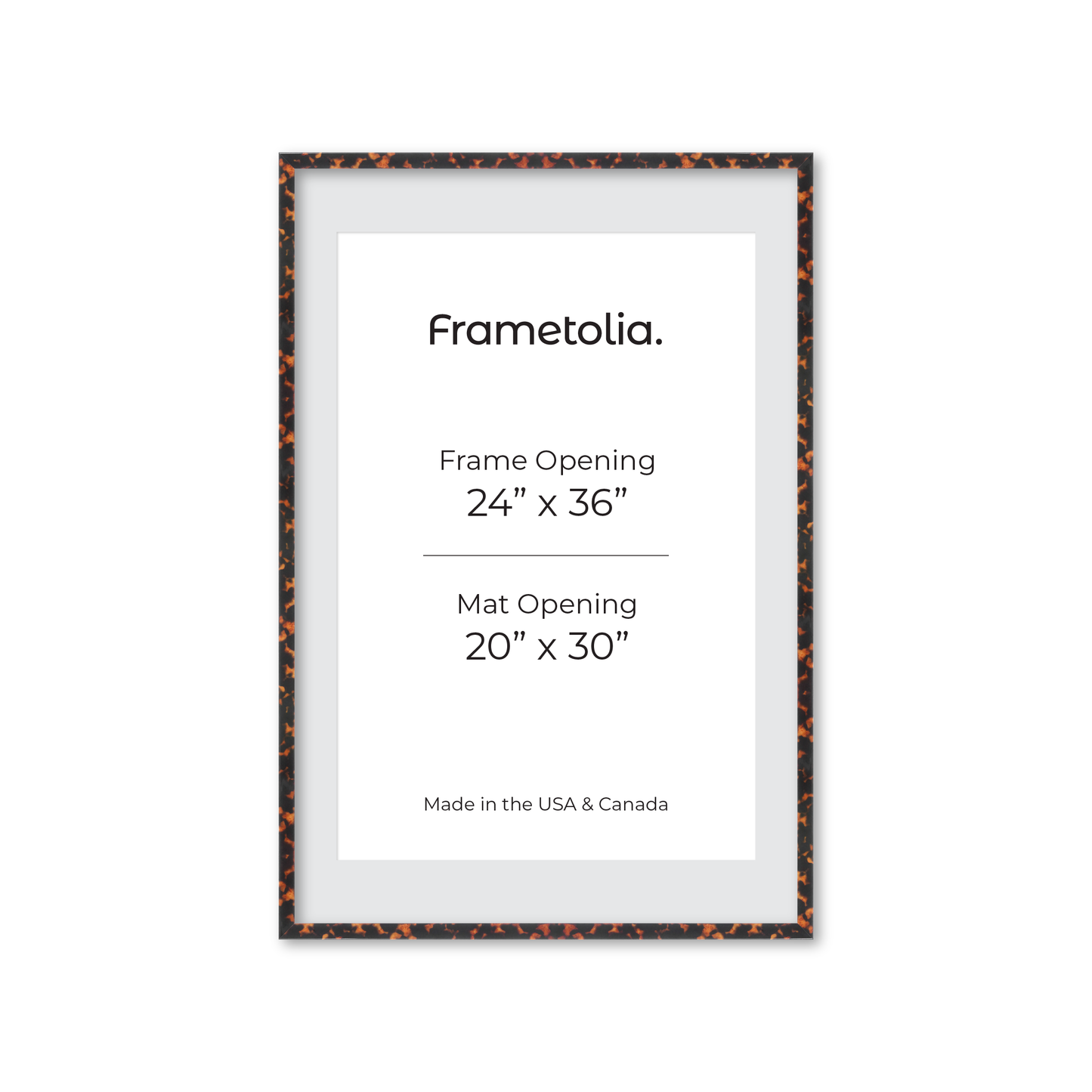 24" x 36" Tortoise Burlwood Verona Wall Frame