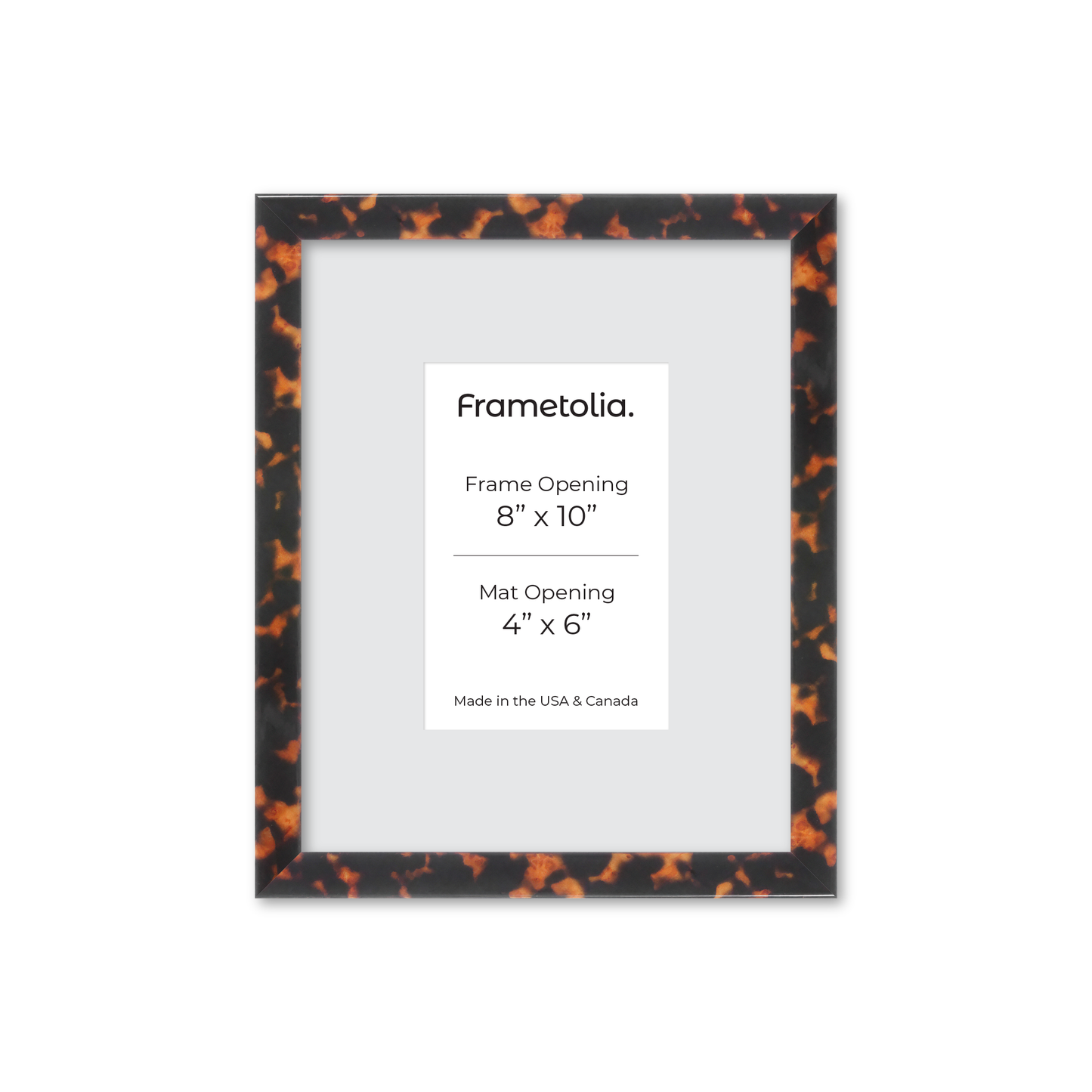 8" x 10" Tortoise Burlwood Verona Wall Frame