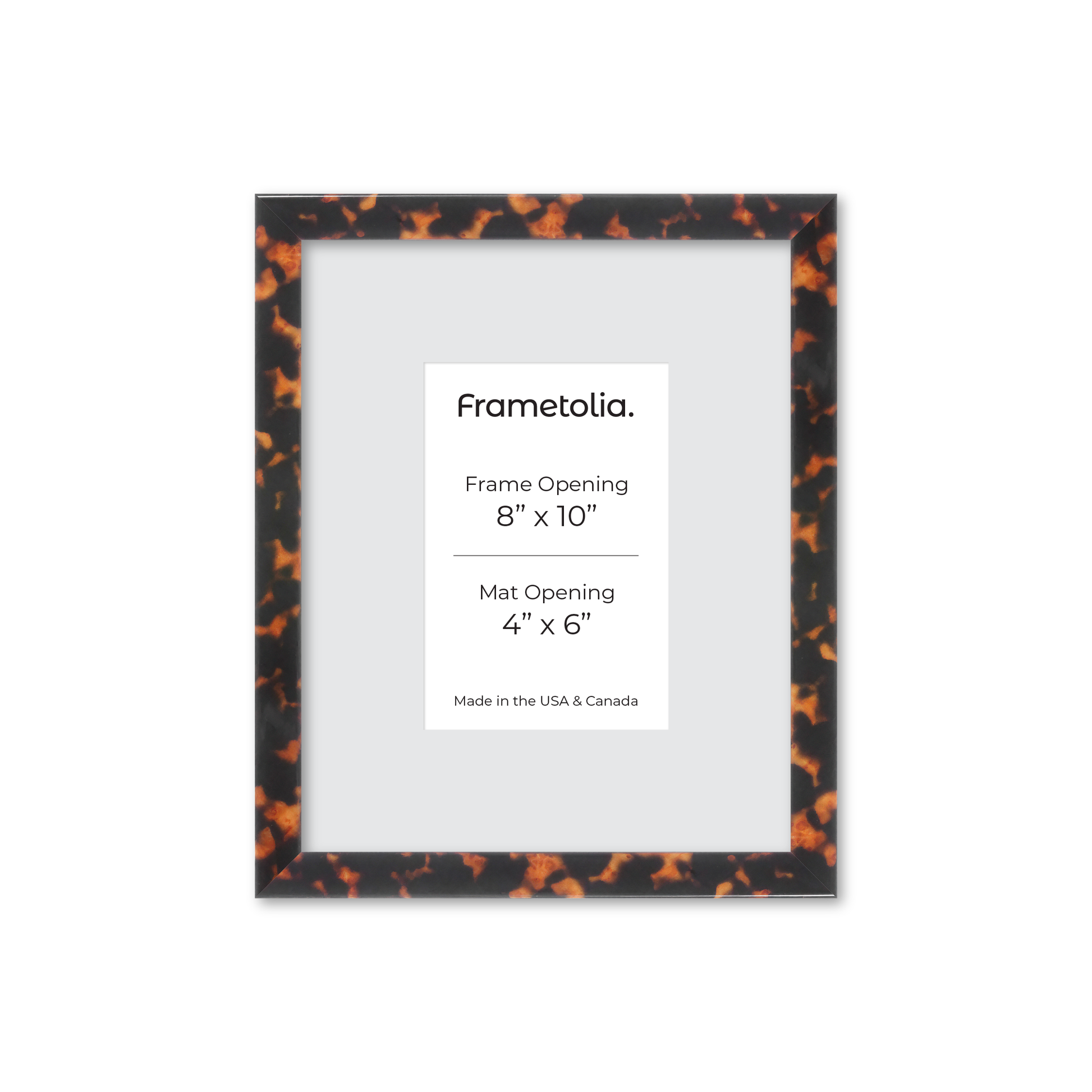 8" x 10" Tortoise Burlwood Verona Wall Frame