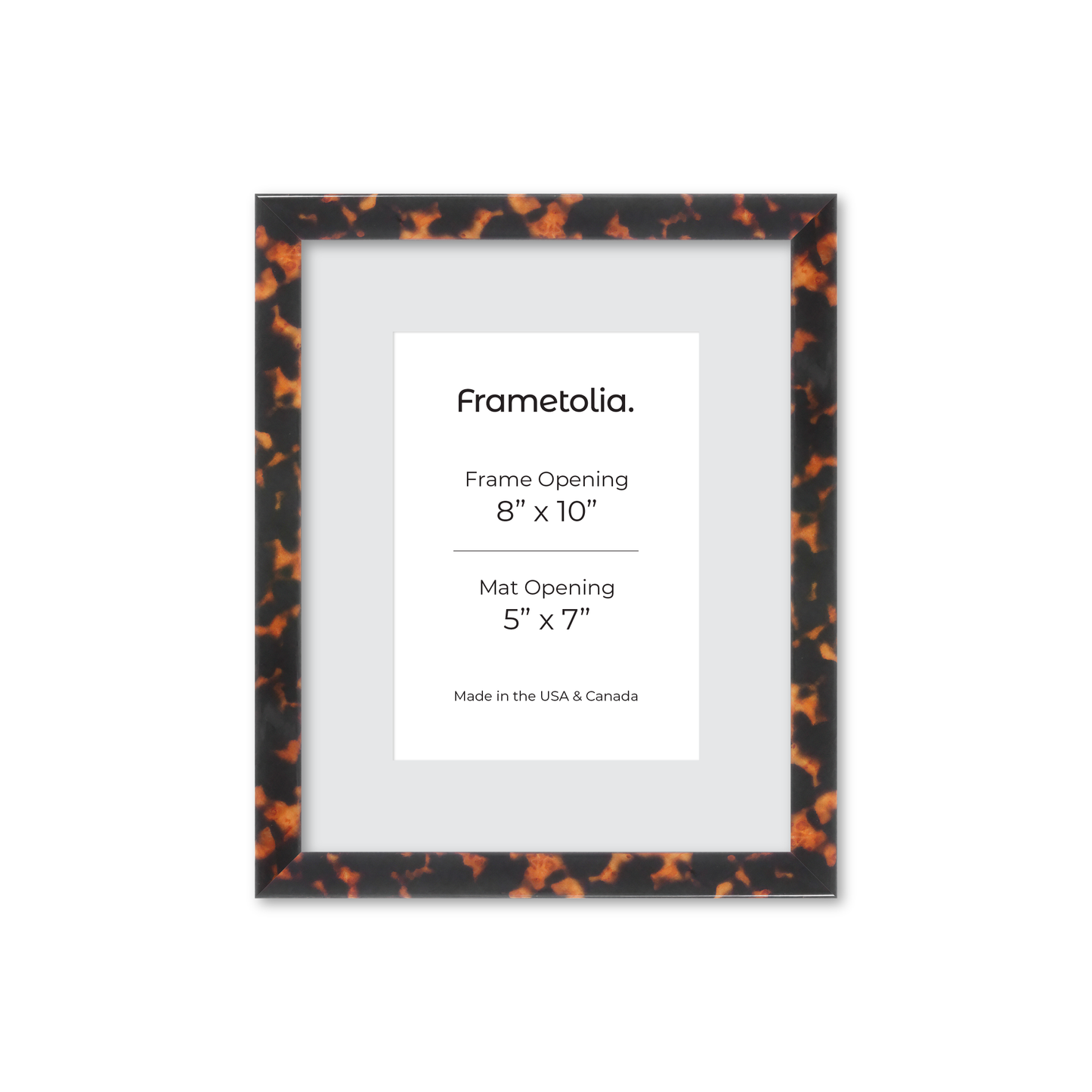 8" x 10" Tortoise Burlwood Verona Wall Frame