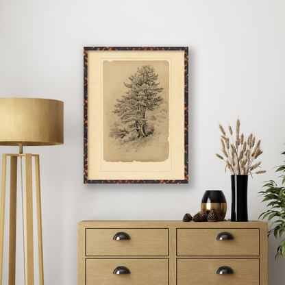 Tortoise Burlwood Verona Wall Frame Hanging on the wall