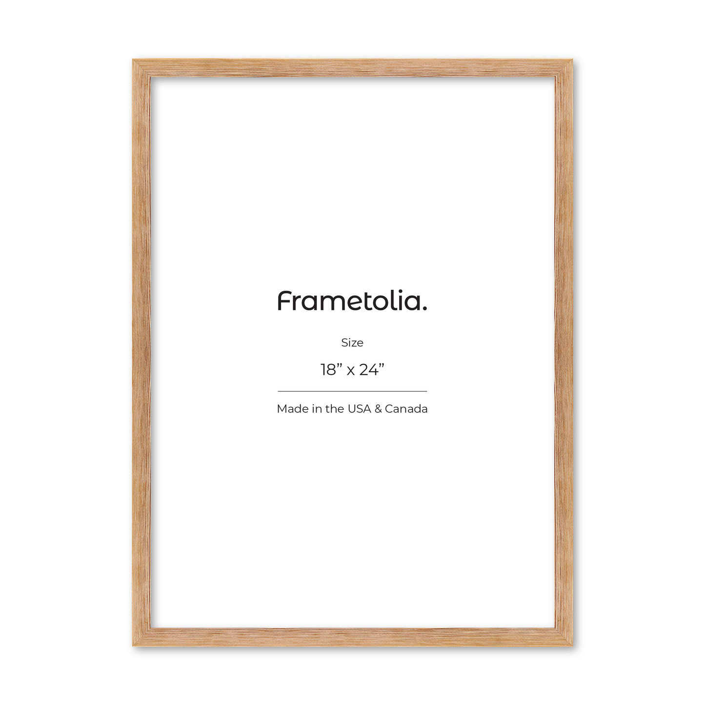 18" x 24" White Wash Natural Sierra Wall Frame