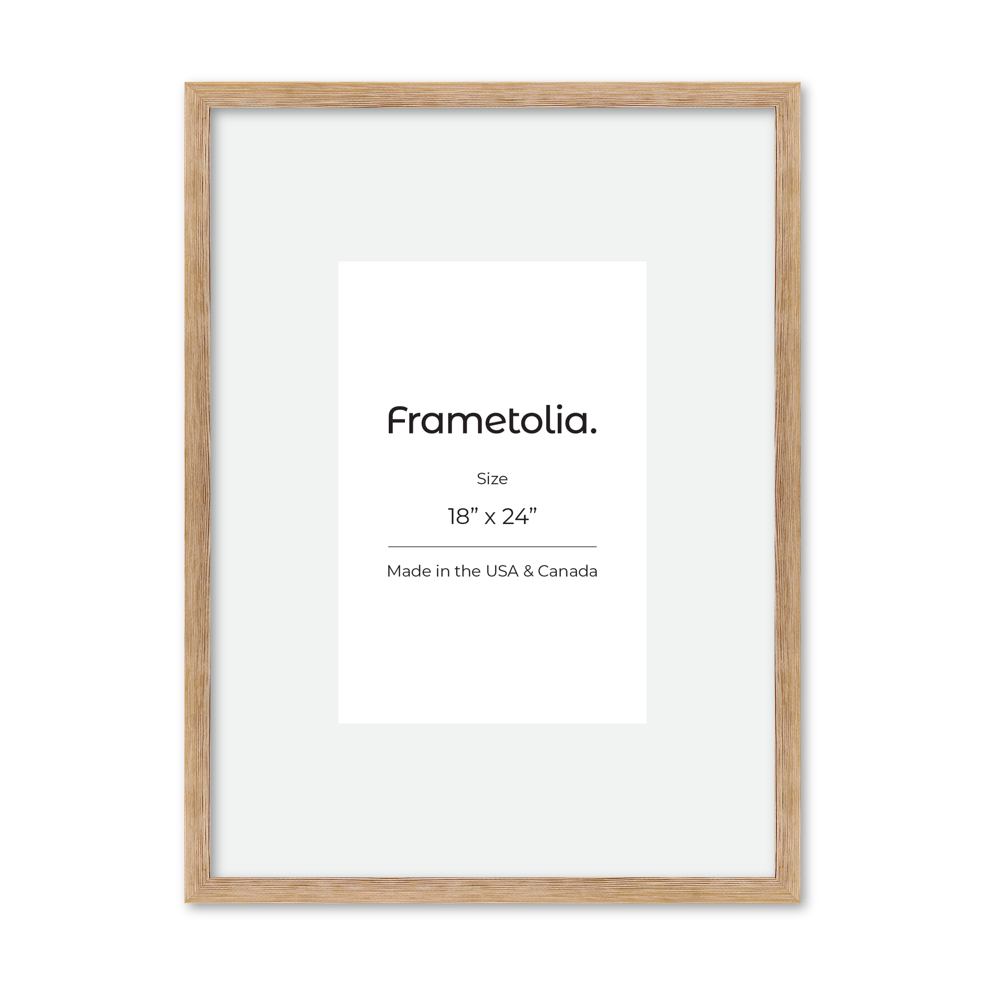 18" x 24" White Wash Natural Sierra Wall Frame