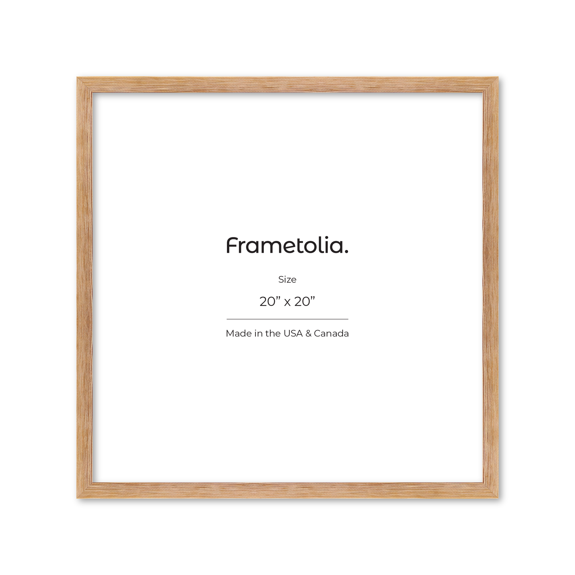 20" x 20" White Wash Natural Sierra Wall Frame