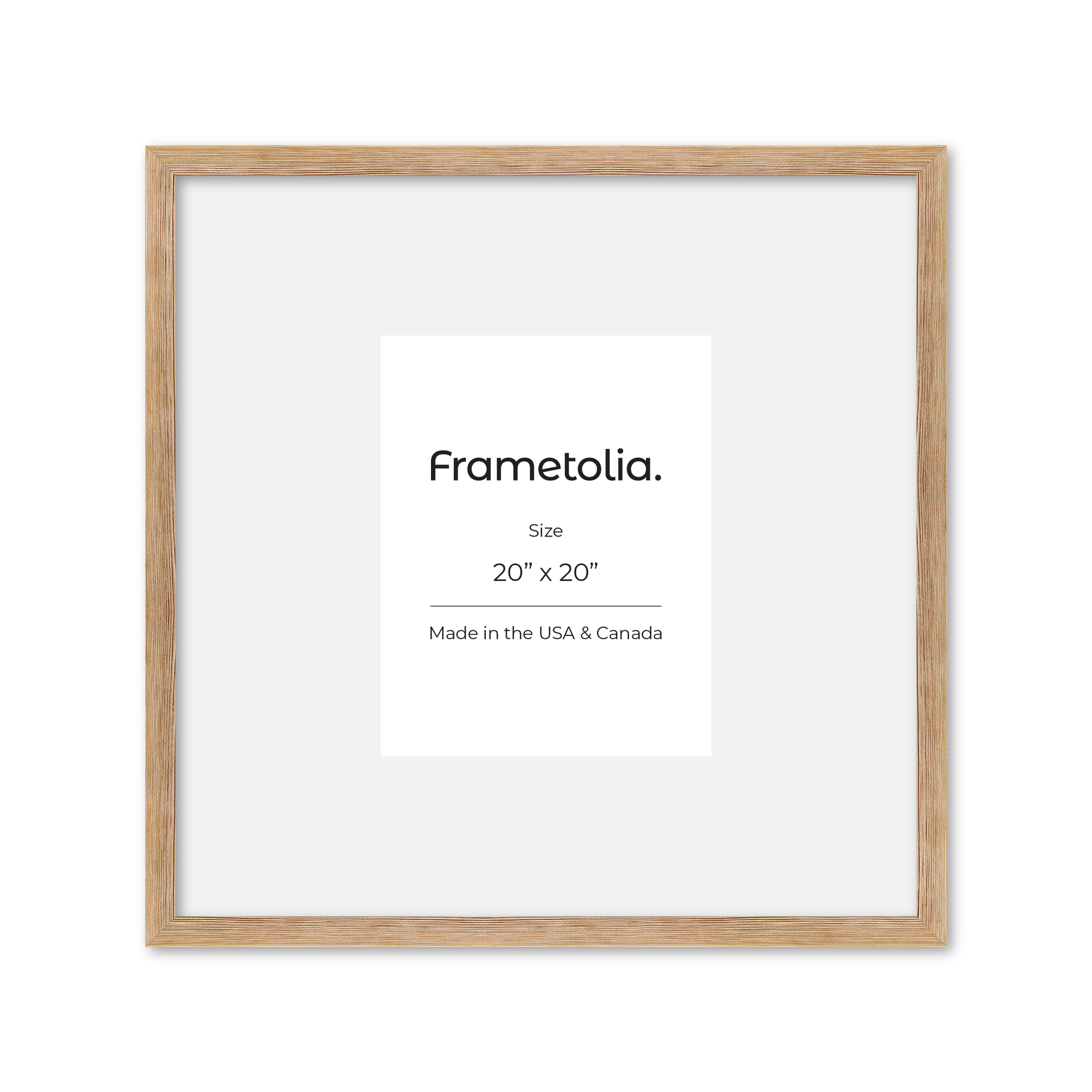20" x 20" White Wash Natural Sierra Wall Frame