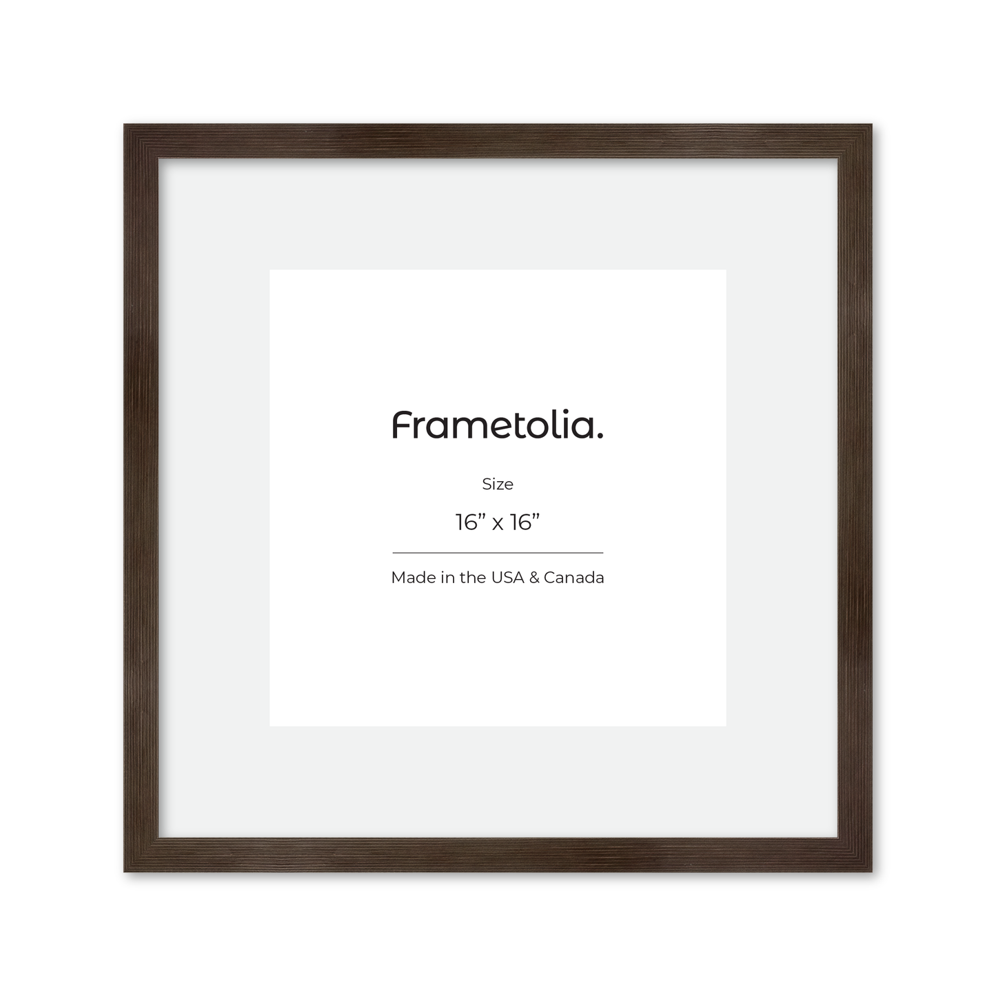16" x 16" Soft Charcoal Sierra Wall Frame