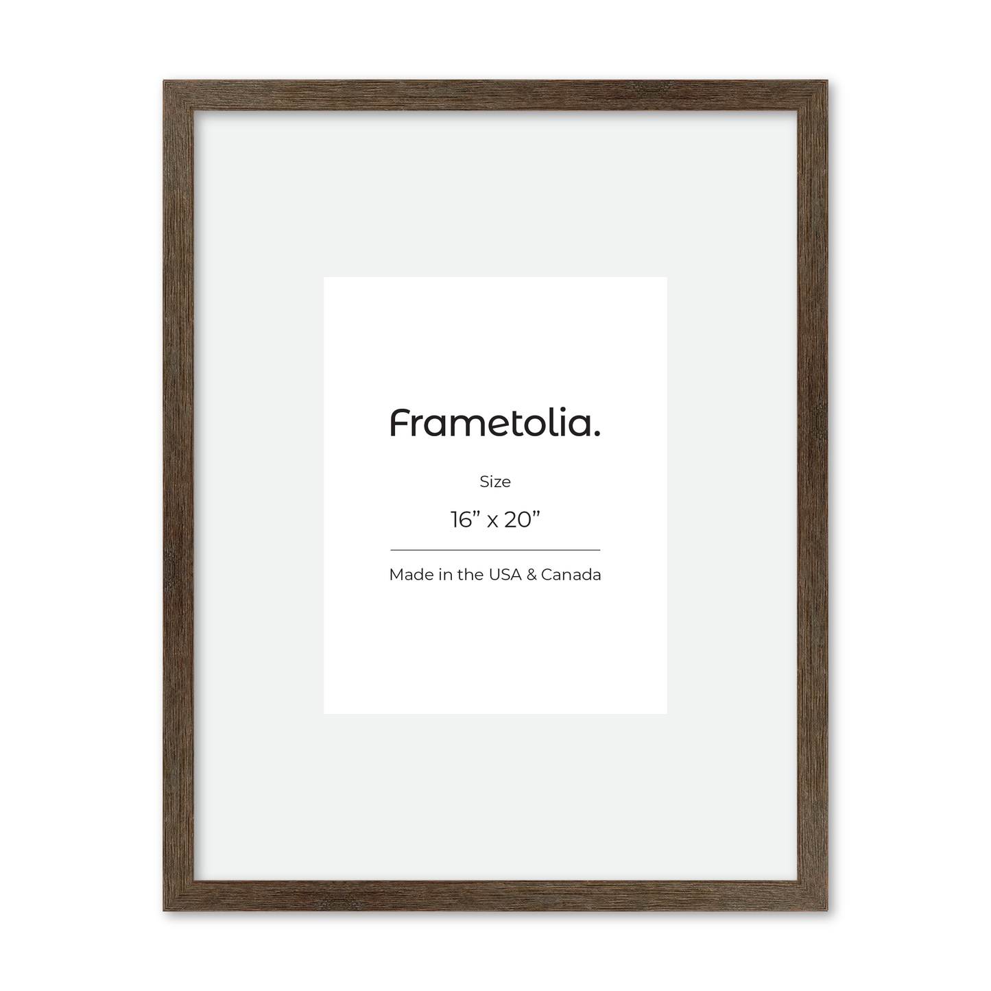 16" x 20" Soft Gray Sierra Wall Frame