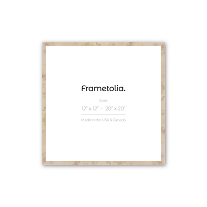 20" x 20" White Burlwood Narrow Width Wall Frame