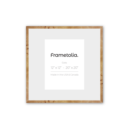12" x 12" Natural Burlwood Narrow Width Wall Frame