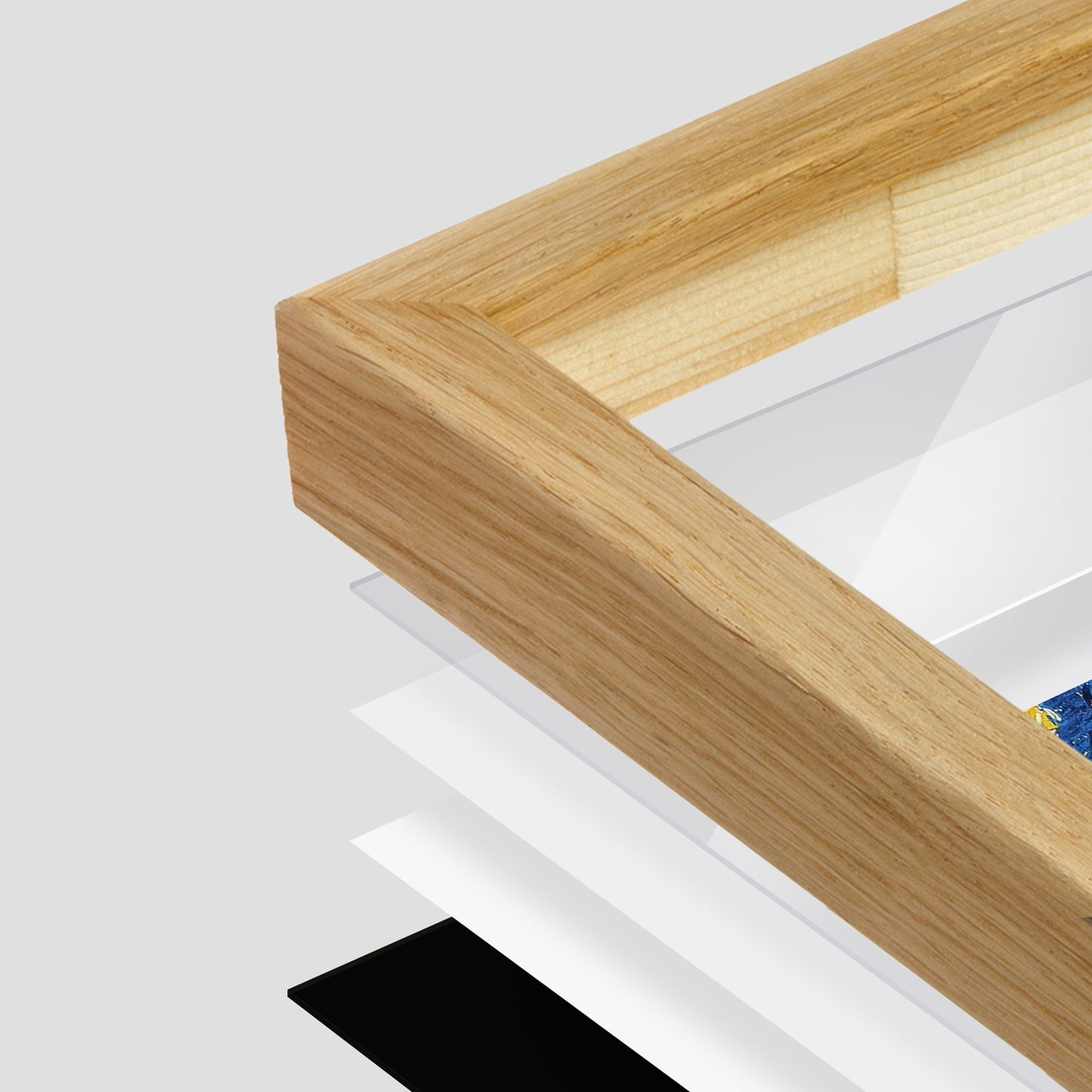 Natural Oak Narrow Width Wall Frame