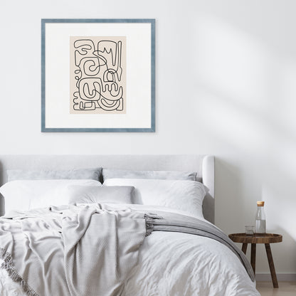 [LIFESTYLE],Electric Sky Narrow Width Wall Frame in a room
