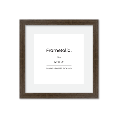 12" x 12" Light Walnut Heritage Wall Frame