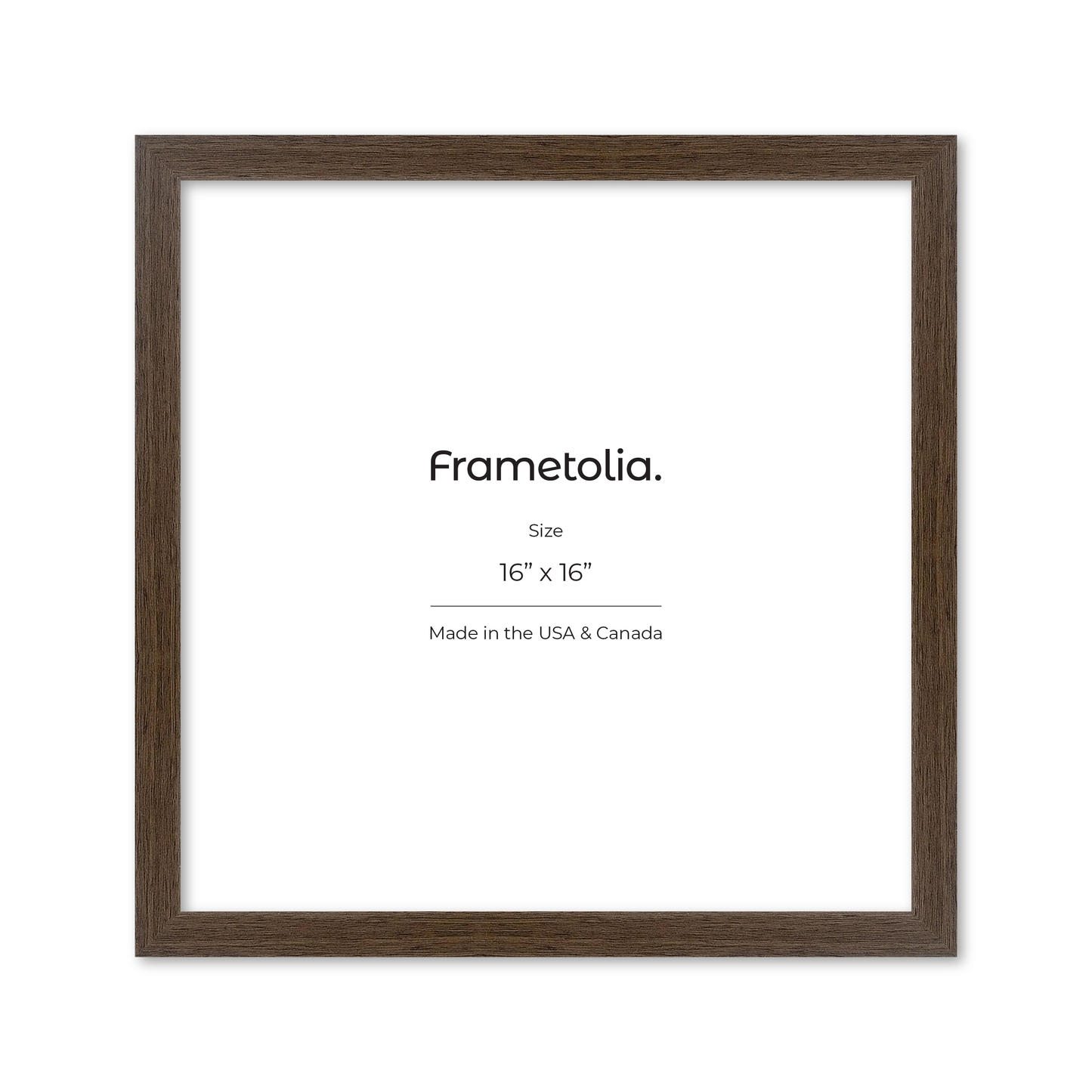 16" x 16" Light Walnut Heritage Wall Frame