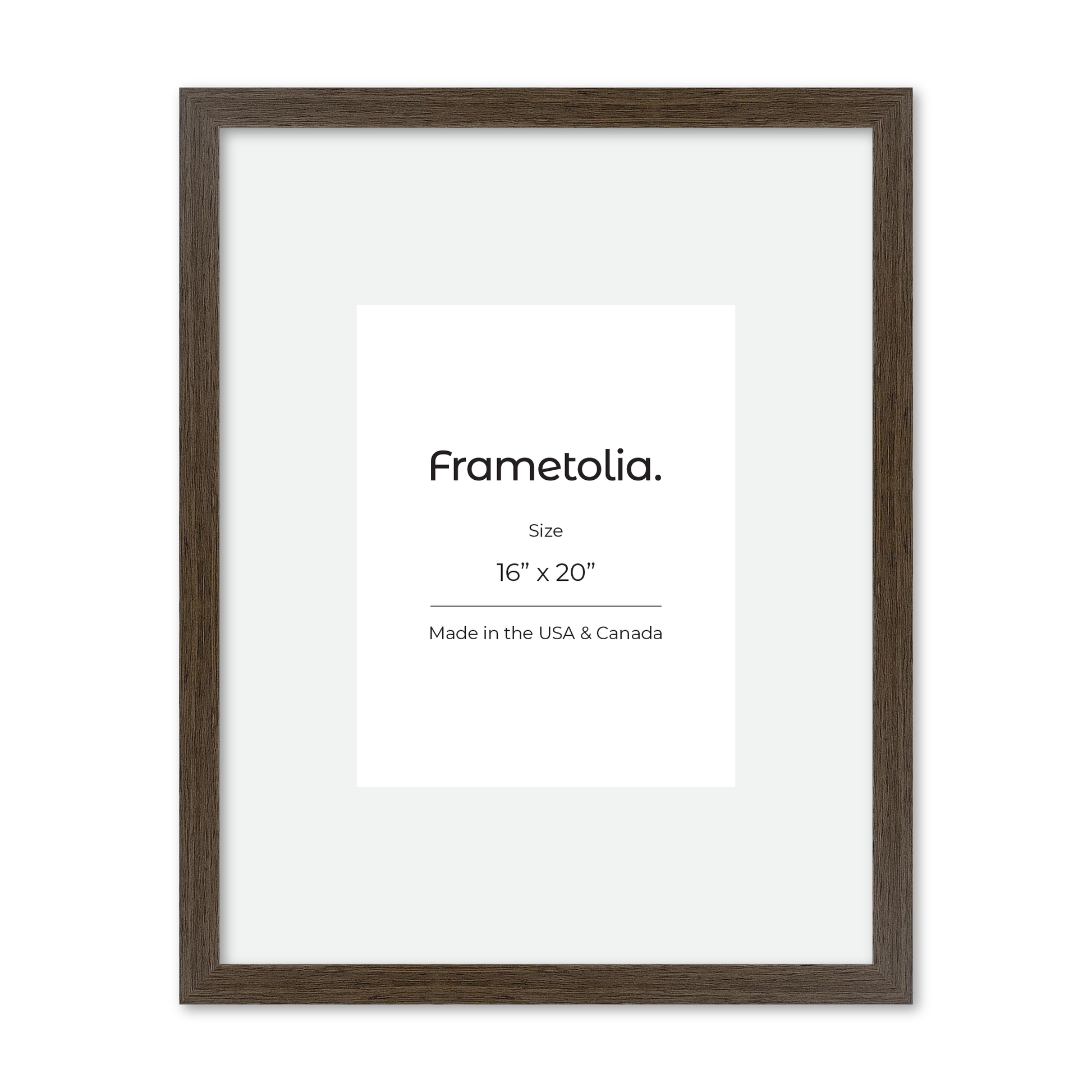 16" x 20" Light Walnut Heritage Wall Frame