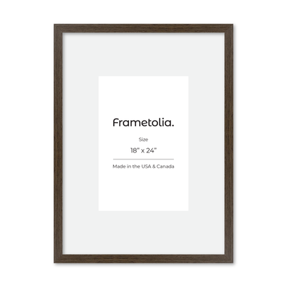 18" x 24" Light Walnut Heritage Wall Frame