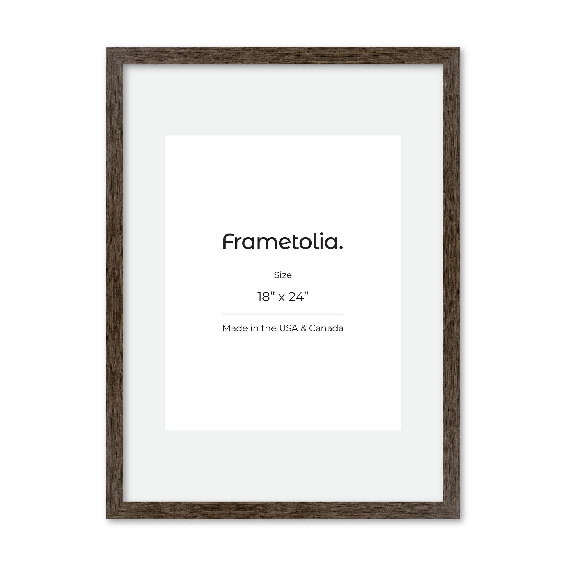 18" x 24" Light Walnut Heritage Wall Frame