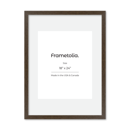 18" x 24" Light Walnut Heritage Wall Frame
