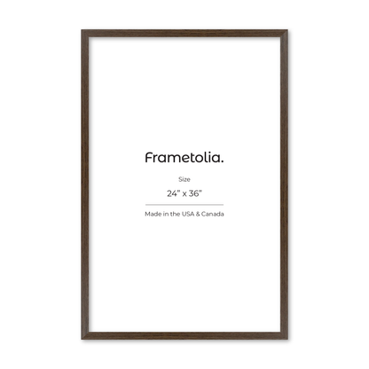 24" x 36" Light Walnut Heritage Wall Frame