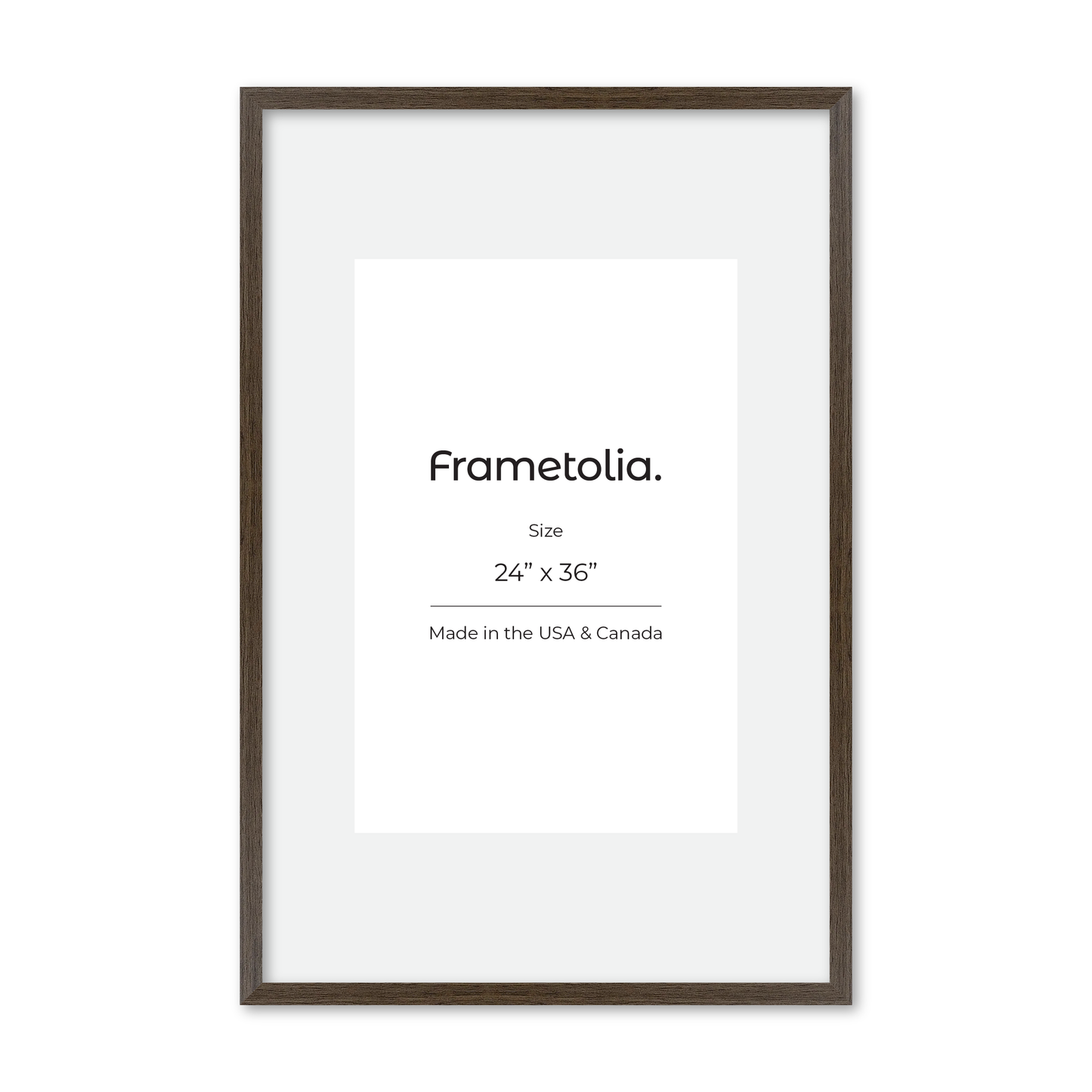 24" x 36" Light Walnut Heritage Wall Frame