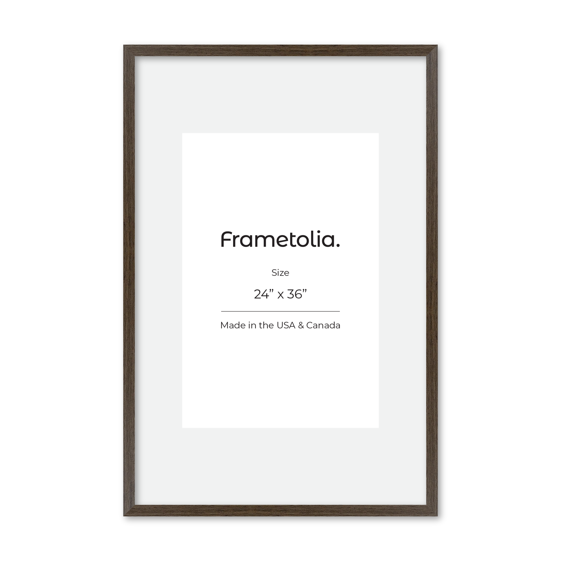 24" x 36" Light Walnut Heritage Wall Frame