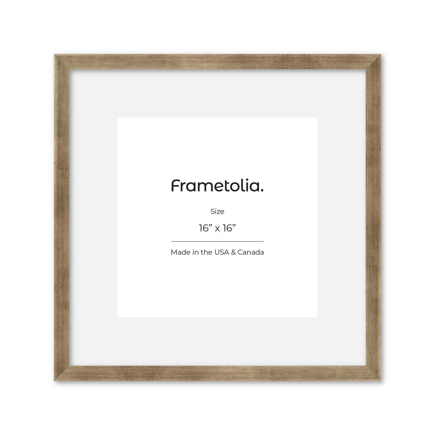 16" x 16" Pale Silver Monaco Wall Frame