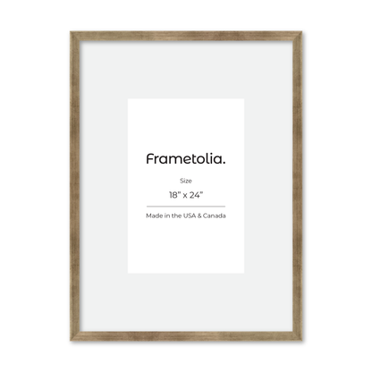 18" x 24" Pale Silver Monaco Wall Frame