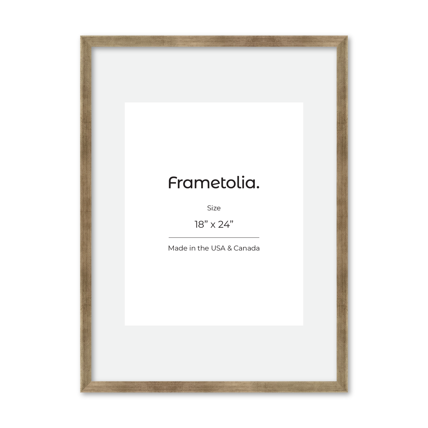 18" x 24" Pale Silver Monaco Wall Frame